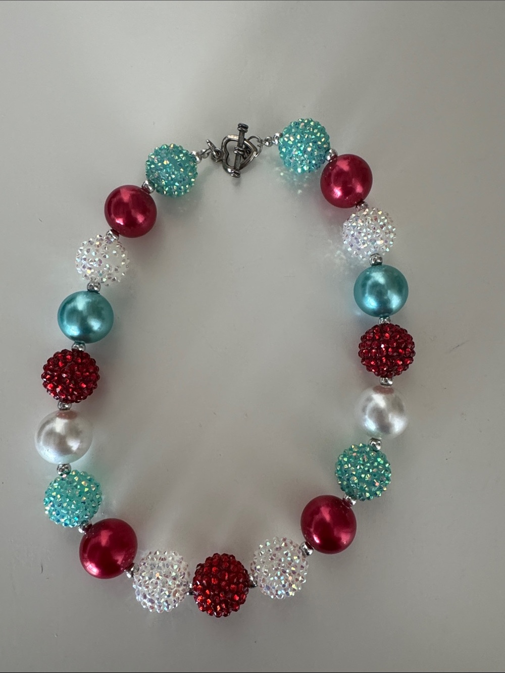 Girls Multicolor Sparkle Bead Earrings Necklace